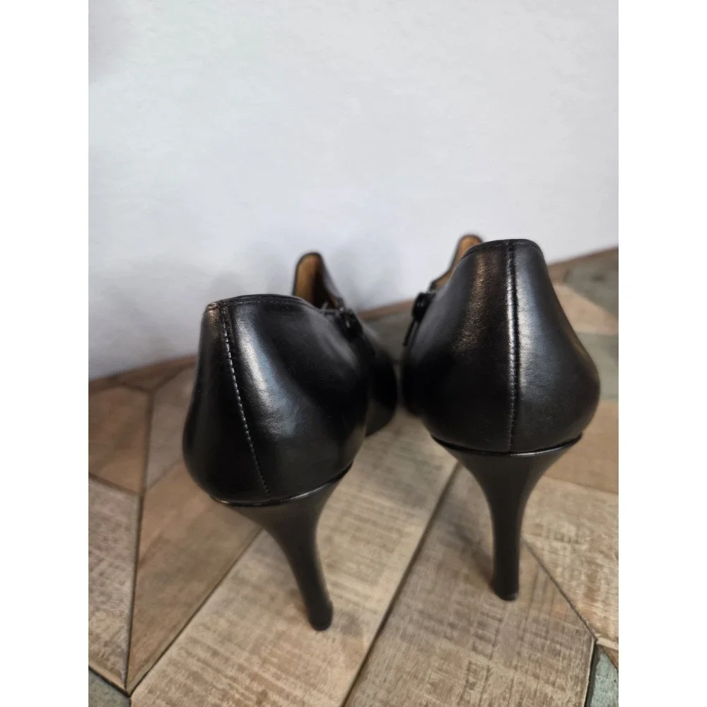 Coach Seneca Women's Leather Stiletto Ankle Boots Booties‎ Shoes Brown Size 9.5B